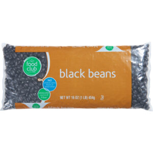 Food Club Black Beans 16 oz