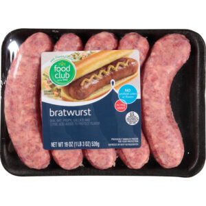 Food Club Bratwurst 19 oz