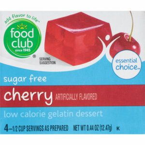 Food Club Essential Choice Sugar Free Low Calorie Cherry Gelatin Dessert 0.44 oz