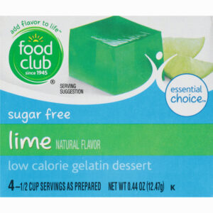 Food Club Essential Choice Sugar Free Low Calorie Lime Gelatin Dessert 0.44 oz