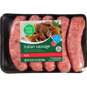 Food Club Hot Italian Sausage 19 oz