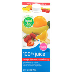 Food Club Orange Banana Strawberry 100% Juice 59 fl oz