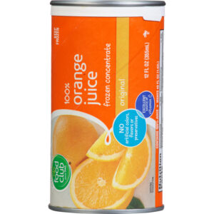 Food Club Original Frozen Concentrate Orange 100% Juice 12 fl oz