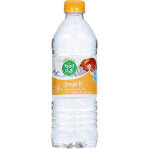 Food Club Peach Purified Water Beverage 16.9 fl oz