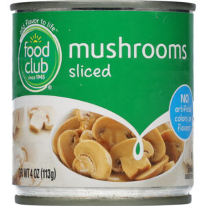 Food Club Sliced Mushrooms 4 oz