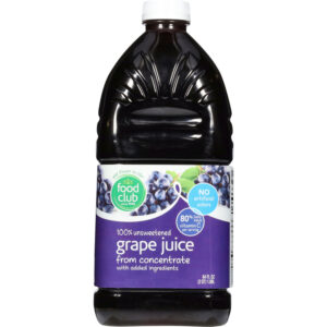 Food Club 100% Unsweetened Grape Juice 64 fl oz