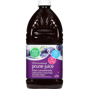 Food Club 100% Unsweetened Prune Juice from Concentrate 64 fl oz