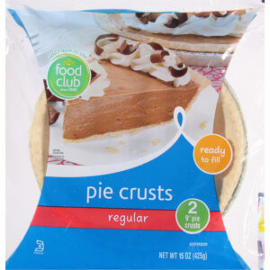 Food Club 9 Inch Regular Pie Crusts 2 ea