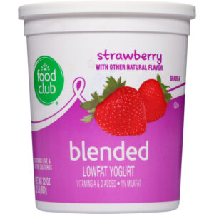 Food Club Blended Low Fat Strawberry Yogurt 32 oz