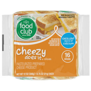 Food Club Cheezy Does It Cheese Slices 16 ea