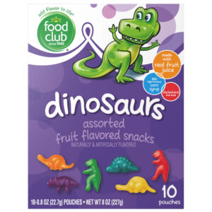 Food Club Dinosaurs Assorted Fruit Flavored Snacks 10 ea