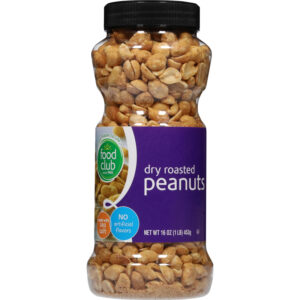 Food Club Dry Roasted Peanuts 16 oz
