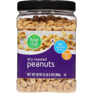 Food Club Dry Roasted Peanuts 35 oz