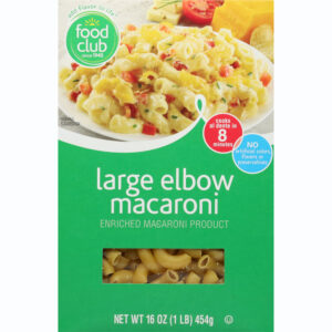 Food Club Elbow Macaroni Large 16 oz