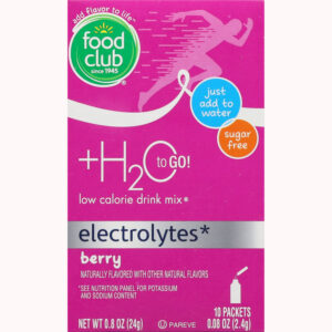 Food Club Electrolytes Low Calorie Berry Drink Mix 10 ea