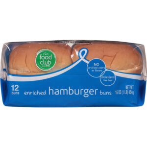 Food Club Enriched Hamburger Buns 12 ea