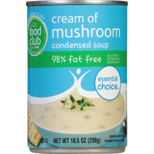 Food Club Essential Choice Fat Free Cream of Mushroom Soup 10.5 oz