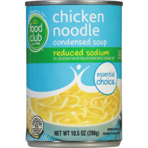 Food Club Essential Choice Reduced Sodium Chicken Noodle Condensed Soup 10.5 oz