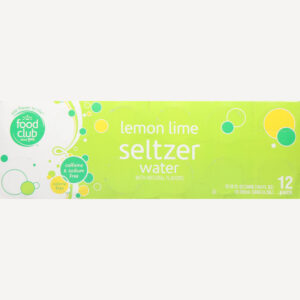 Food Club Lemon Lime Seltzer Water Can 12 ea