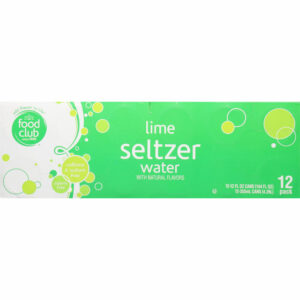 Food Club Lime Seltzer Water Can 12 ea