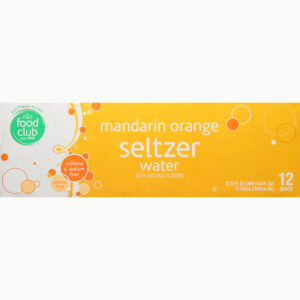Food Club Mandarin Orange Seltzer Water Can 12 ea