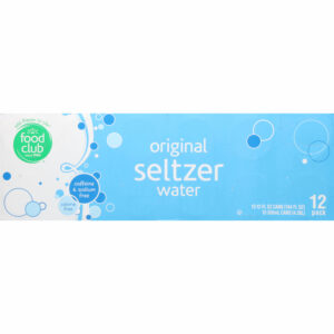 Food Club Original Seltzer Water Can 12 ea