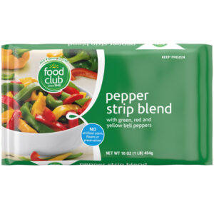 Food Club Pepper Strip Blend with Green  Red and Yellow Bell Peppers 16 oz