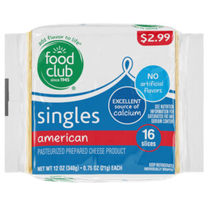 Food Club Singles American Cheese Slices 16 ea