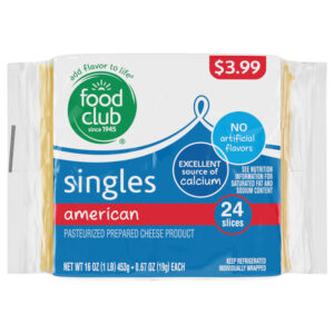 Food Club Singles American Cheese Slices 24 ea
