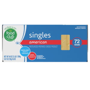 Food Club Singles American Cheese Slices 72 ea