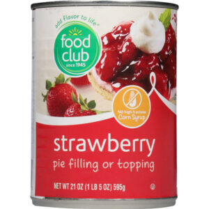 Food Club Strawberry Pie Filling or Topping 21 oz