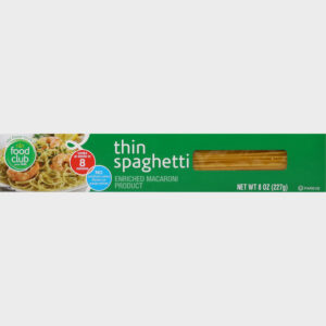 Food Club Thin Spaghetti Enriched Macaroni Product 8 oz