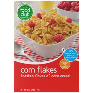 Food Club Toasted Corn Flakes Cereal 12 oz