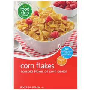 Food Club Toasted Corn Flakes Cereal 18 oz