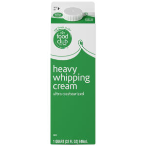 Food Club Ultra-Pasteurized Heavy Whipping Cream 1 qt