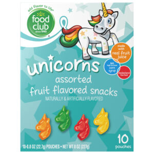 Food Club Unicorns Assorted Fruit Flavored Snacks 10 ea
