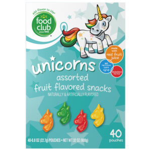 Food Club Unicorns Assorted Fruit Flavored Snacks 40 ea