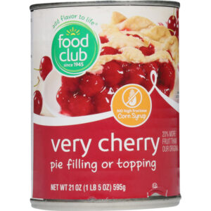 Food Club Very Cherry Pie Filling or Topping 21 oz