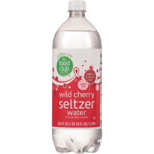 Food Club Wild Cherry Seltzer Water 33.8 fl oz