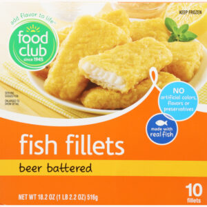 Food Club Beer Battered Fish Fillets 10 ea