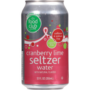 Food Club Cranberry Lime Seltzer Water 12 fl oz