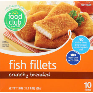 Food Club Crunchy Breaded Fish Fillets 10 ea