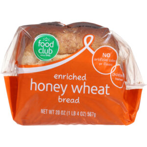 Food Club Enriched Honey Wheat Bread 20 oz