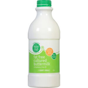 Food Club Fat Free Cultured Buttermilk 1 qt