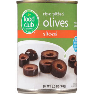 Food Club Sliced Ripe Pitted Olives 6.5 oz