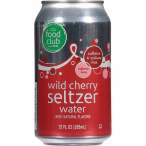 Food Club Wild Cherry Seltzer Water 12 fl oz