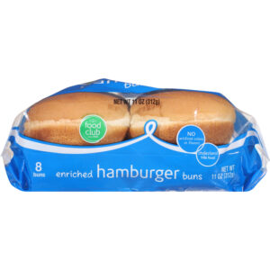 Food Club Enriched Hamburger Buns 8 ea