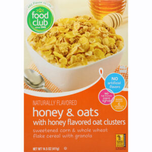 Food Club Honey & Oats with Honey Flavored Oat Clusters Cereal 14.5 oz