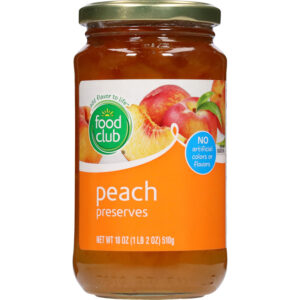 Food Club Peach Preserves 18 oz