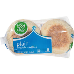 Food Club Plain English Muffins 6 ea